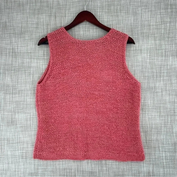 Sigrid Olsen sport XL knited tank top pink 2298 - Picture 6 of 7